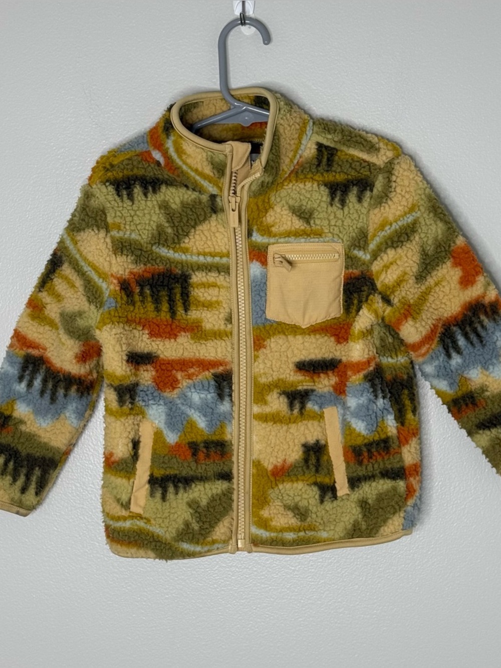 Old Navy 3T Sherpa Mountain Scape Jacket Zipper Toddler Unisex